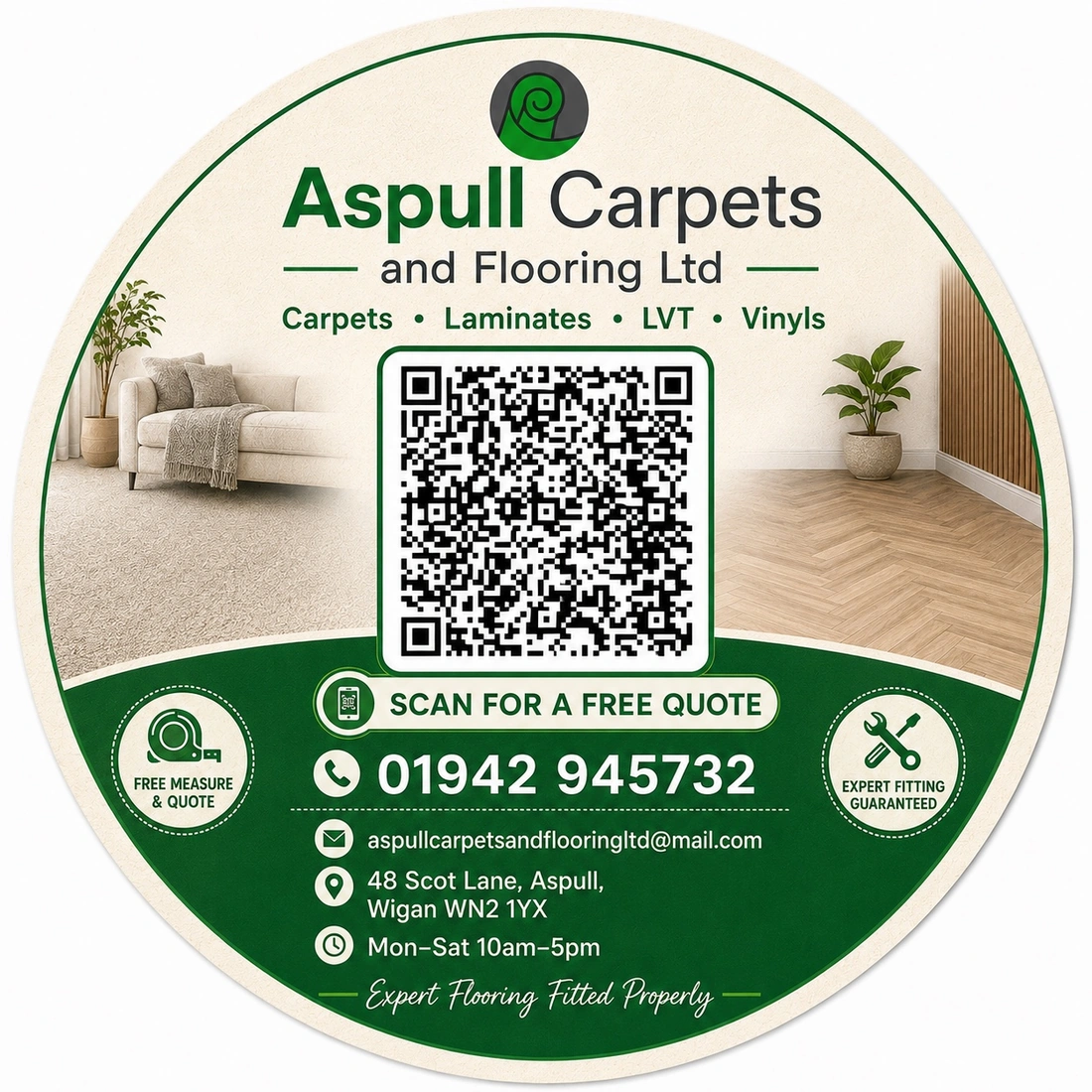 Aspull Carpets front coaster design