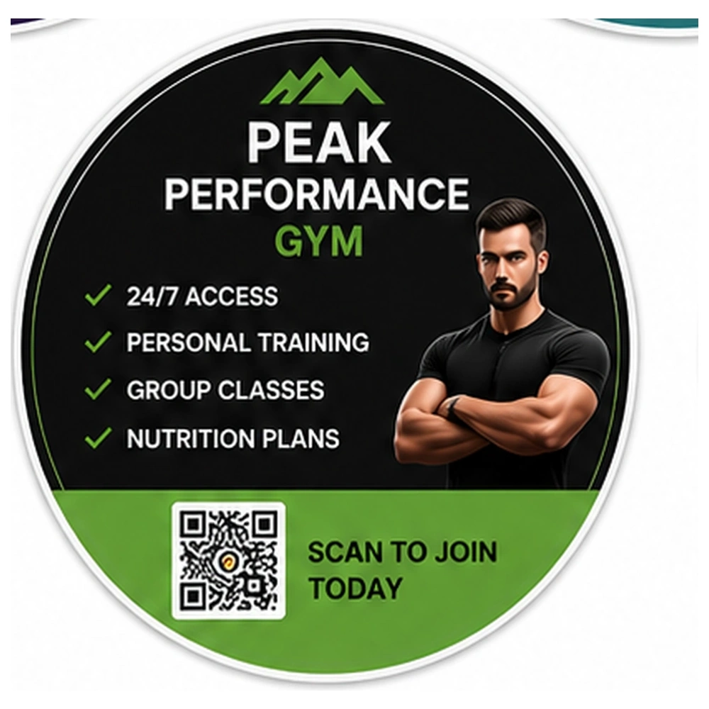 Gym QR Coaster example